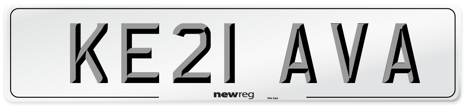 KE21 AVA Number Plate from New Reg